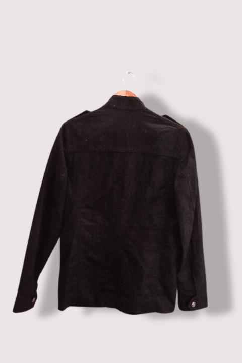 Vintage Zara man black multi pocket military small coat