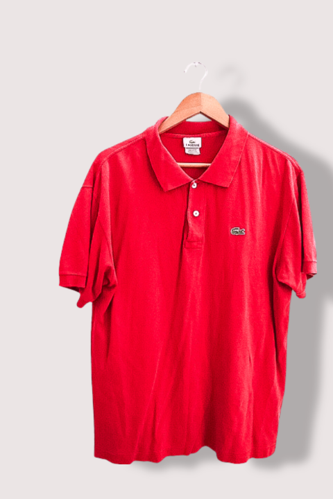 Vintage Lacoste red mens short sleeve polo shirt XL