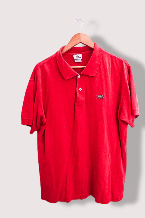 Vintage Lacoste red mens short sleeve polo shirt XL