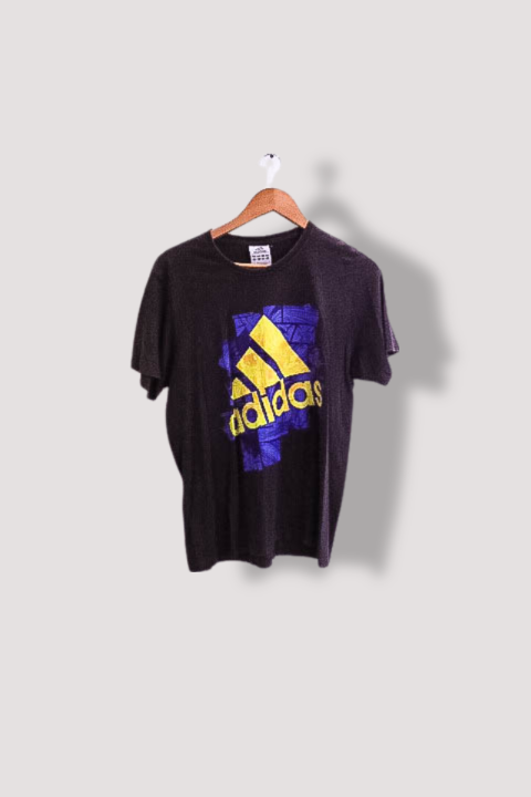 Vintage Black adidas Graphics mens medium short sleeve tshirt