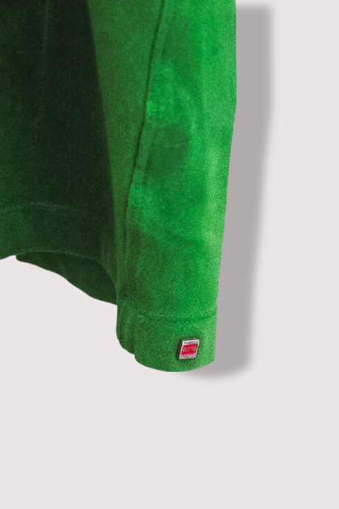 Vintage puma green regular fit mens short sleeve polo shirt XL