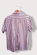 Vintage wrangler cream checkered mens large short sleeve shirt