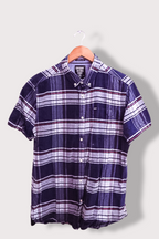 Vintage Superdry blue oxford ultimate checkered short sleeve shirt
