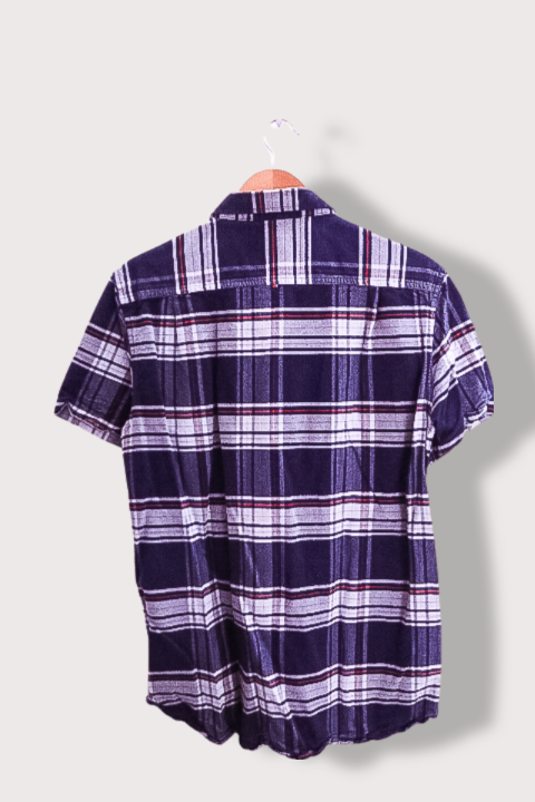 Vintage Superdry blue oxford ultimate checkered short sleeve shirt