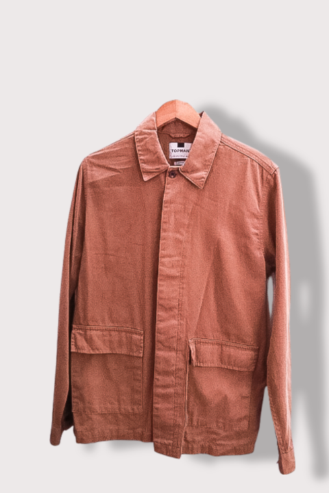 Vintage Topman brown thick small long sleeve overshirt