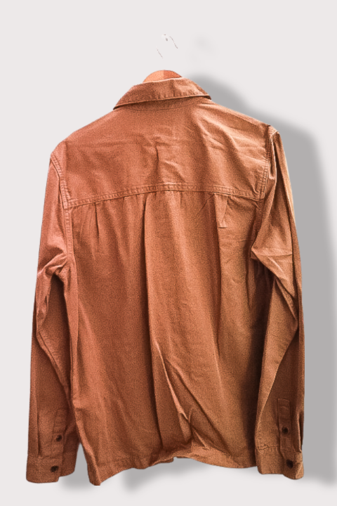 Vintage Topman brown thick small long sleeve overshirt