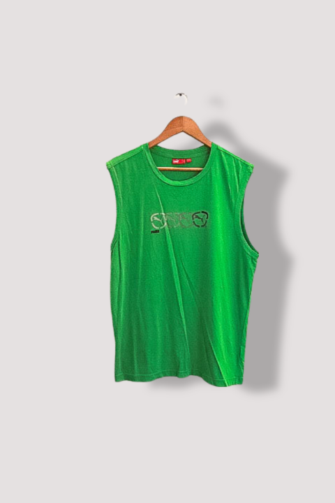 Vintage Puma mens training green tank top XL