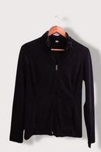 Vintage Under Armour black fleece full zip small jacket