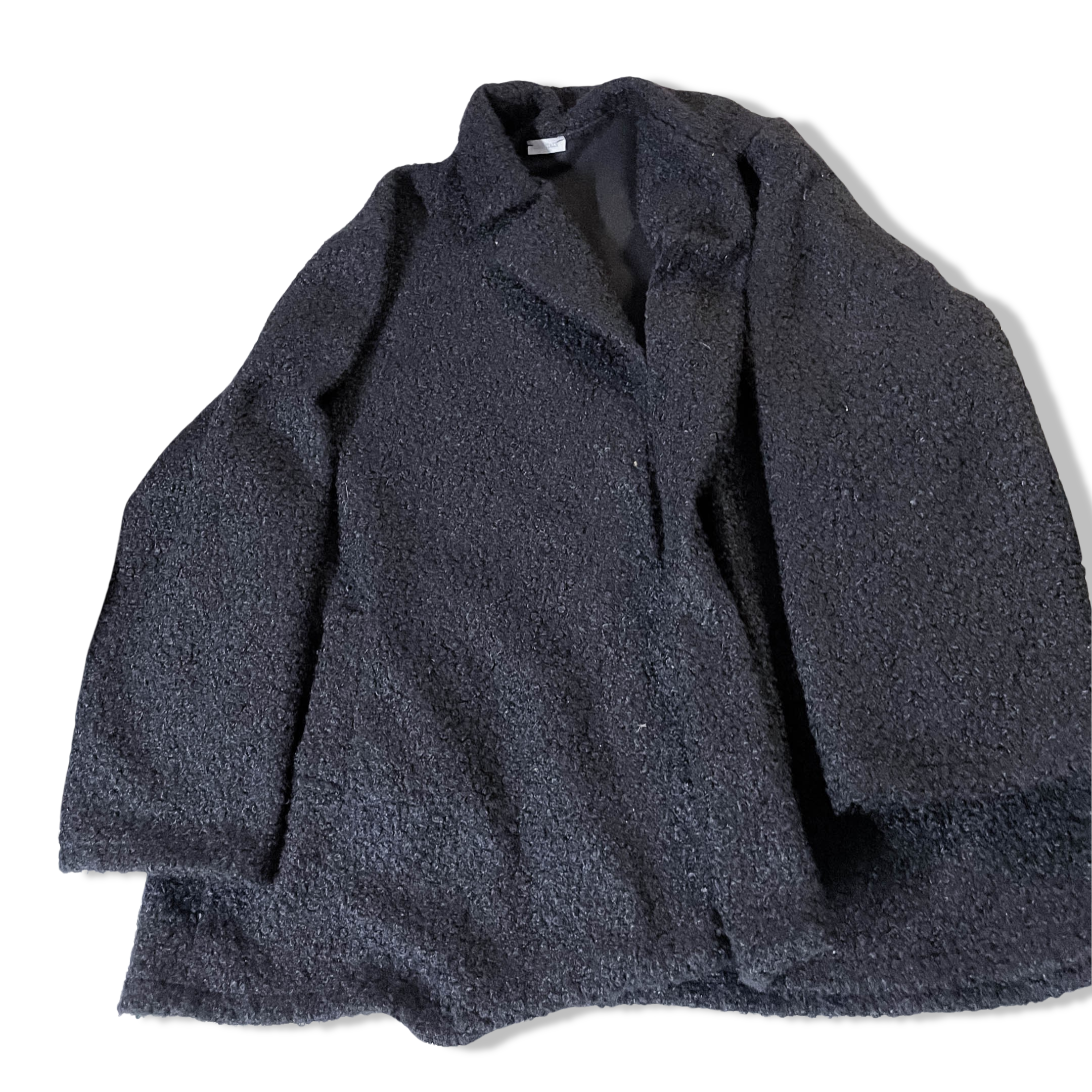 Vintage Women's made in Italy light weight fleece black jacket in L