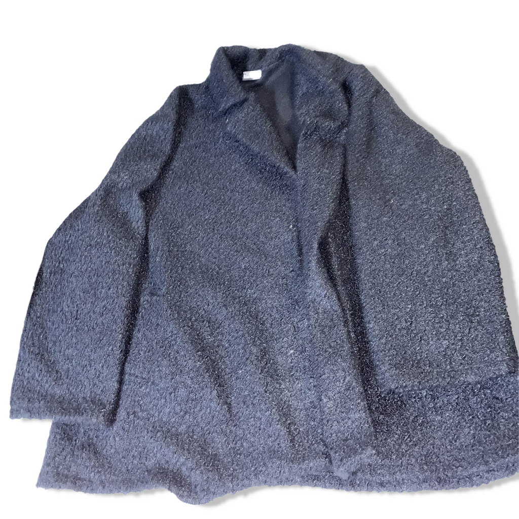 Vintage Women's made in Italy light weight fleece black jacket in L