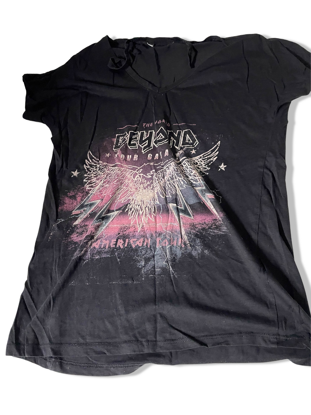 Vintage womens black American Thor graphics medium tees