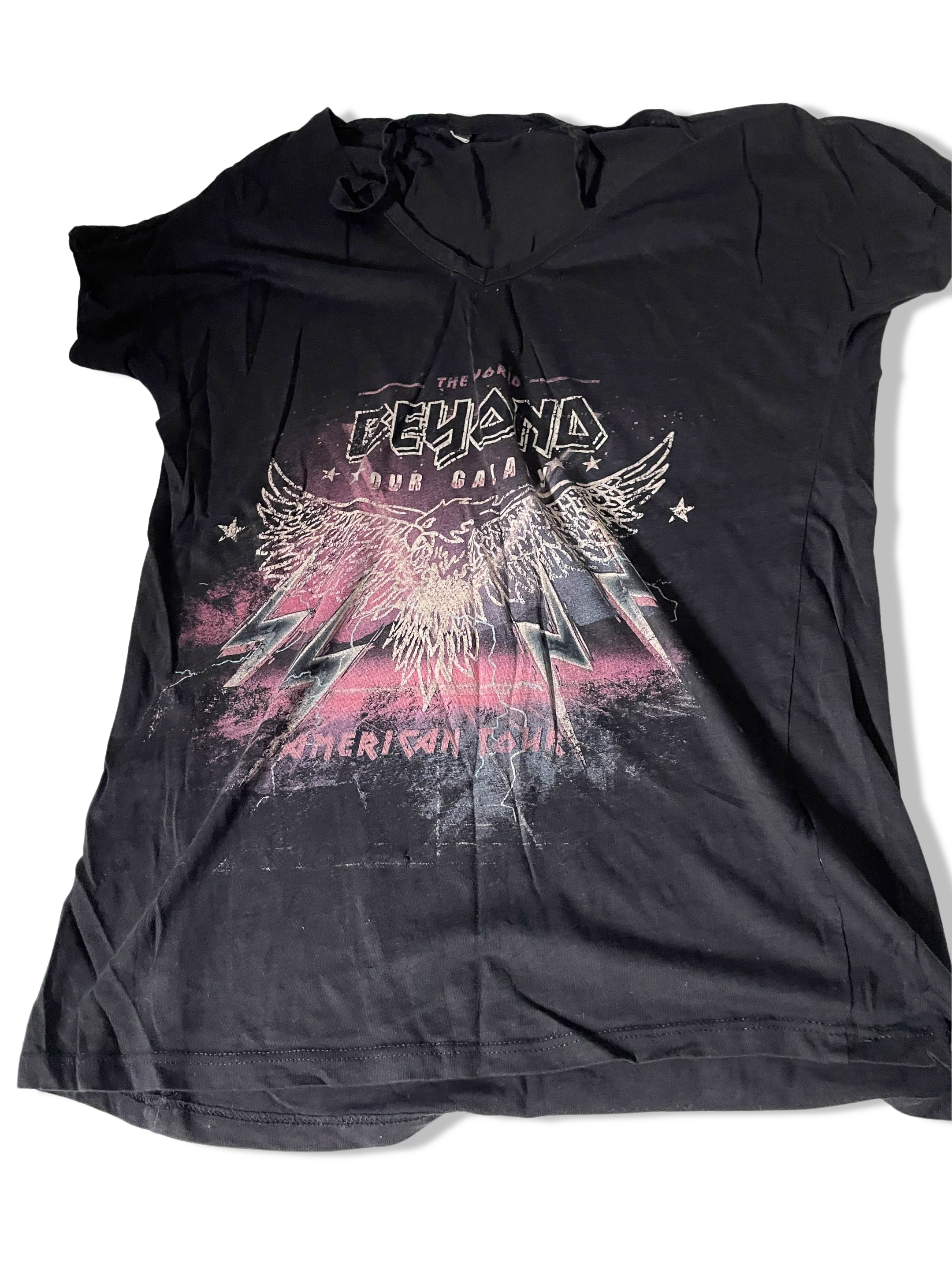Vintage womens black American Thor graphics medium tees
