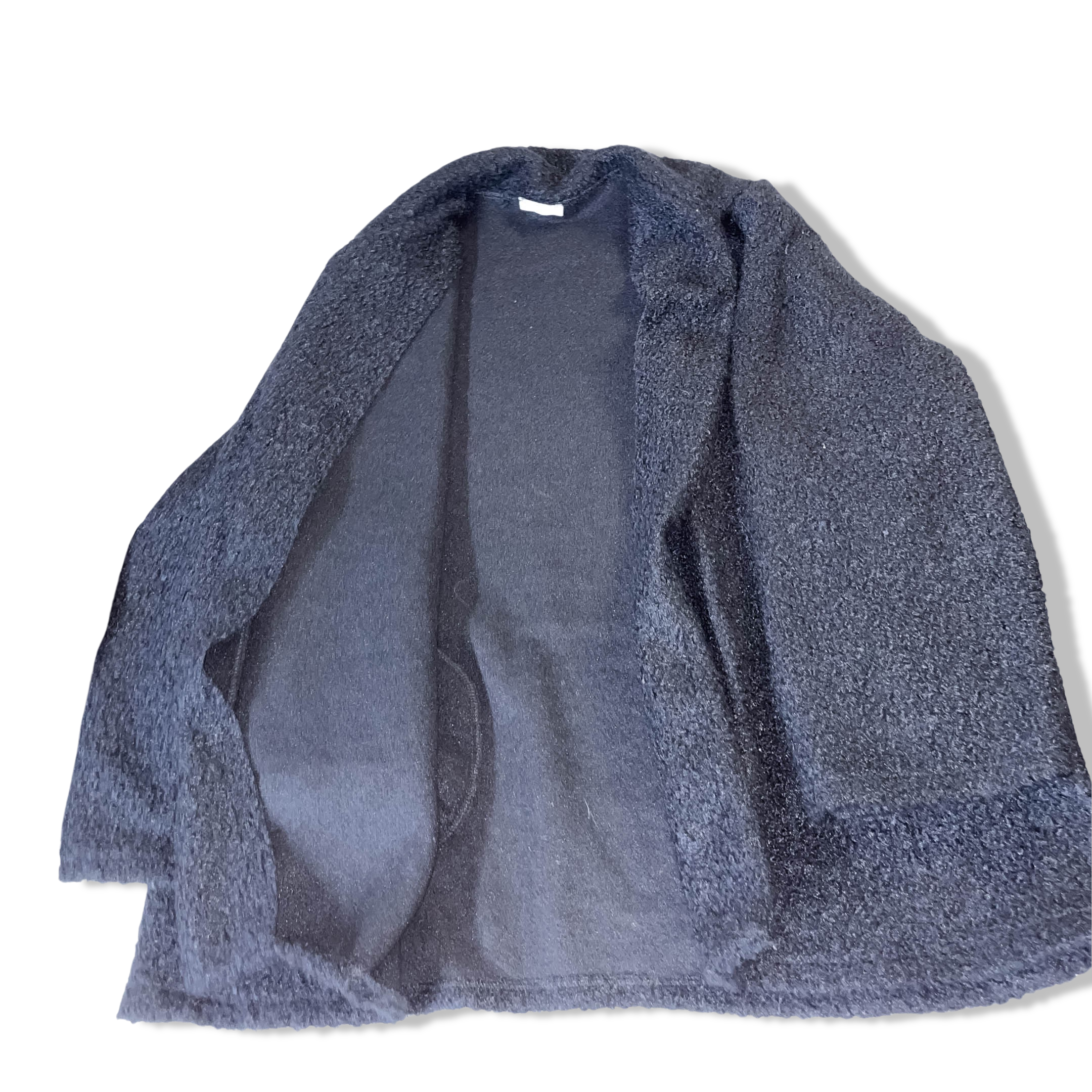 Vintage Women's made in Italy light weight fleece black jacket in L