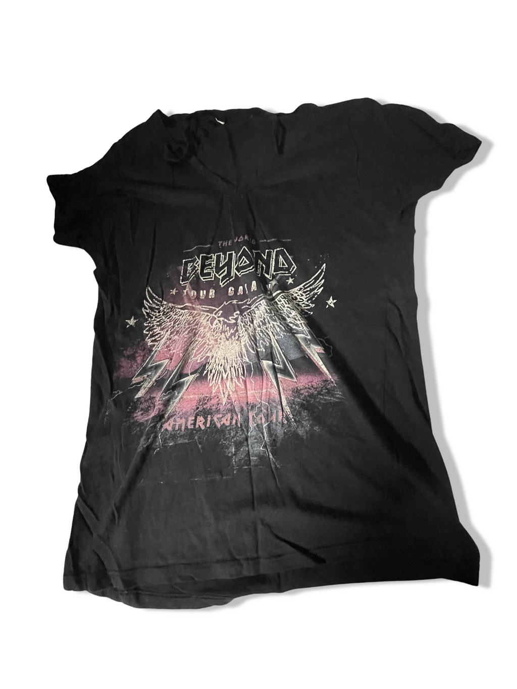 Vintage womens black American Thor graphics medium tees