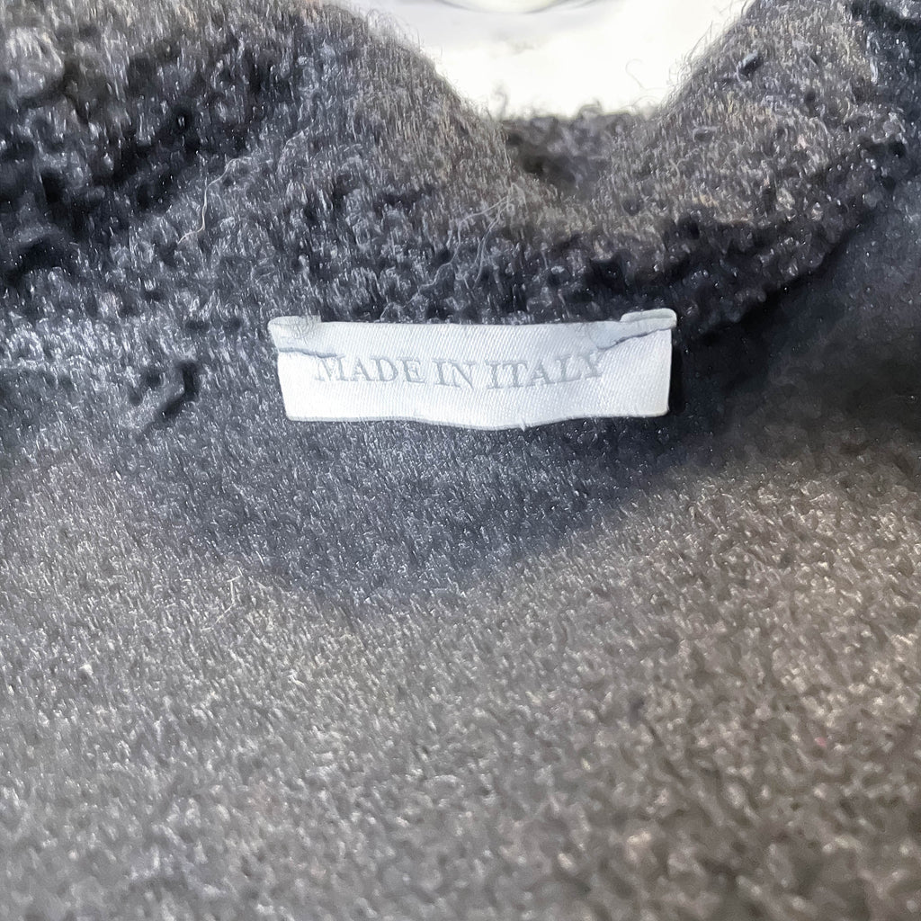 Vintage Women's made in Italy light weight fleece black jacket in L