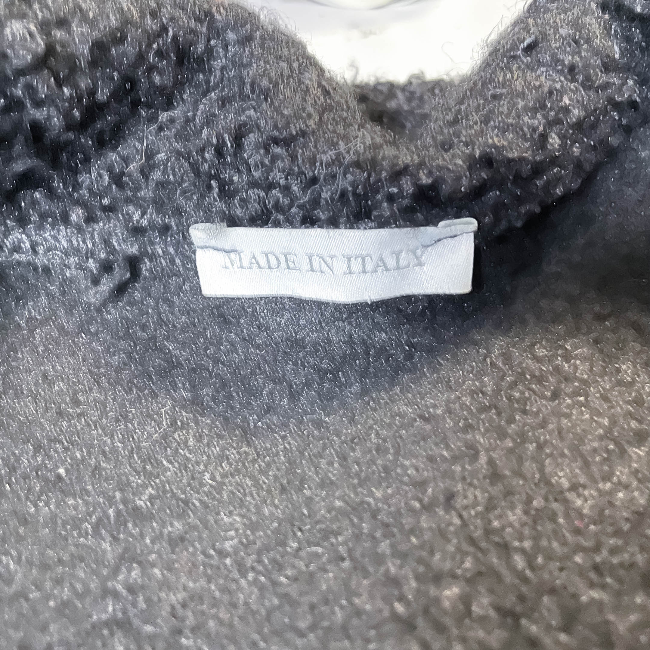 Vintage Women's made in Italy light weight fleece black jacket in L