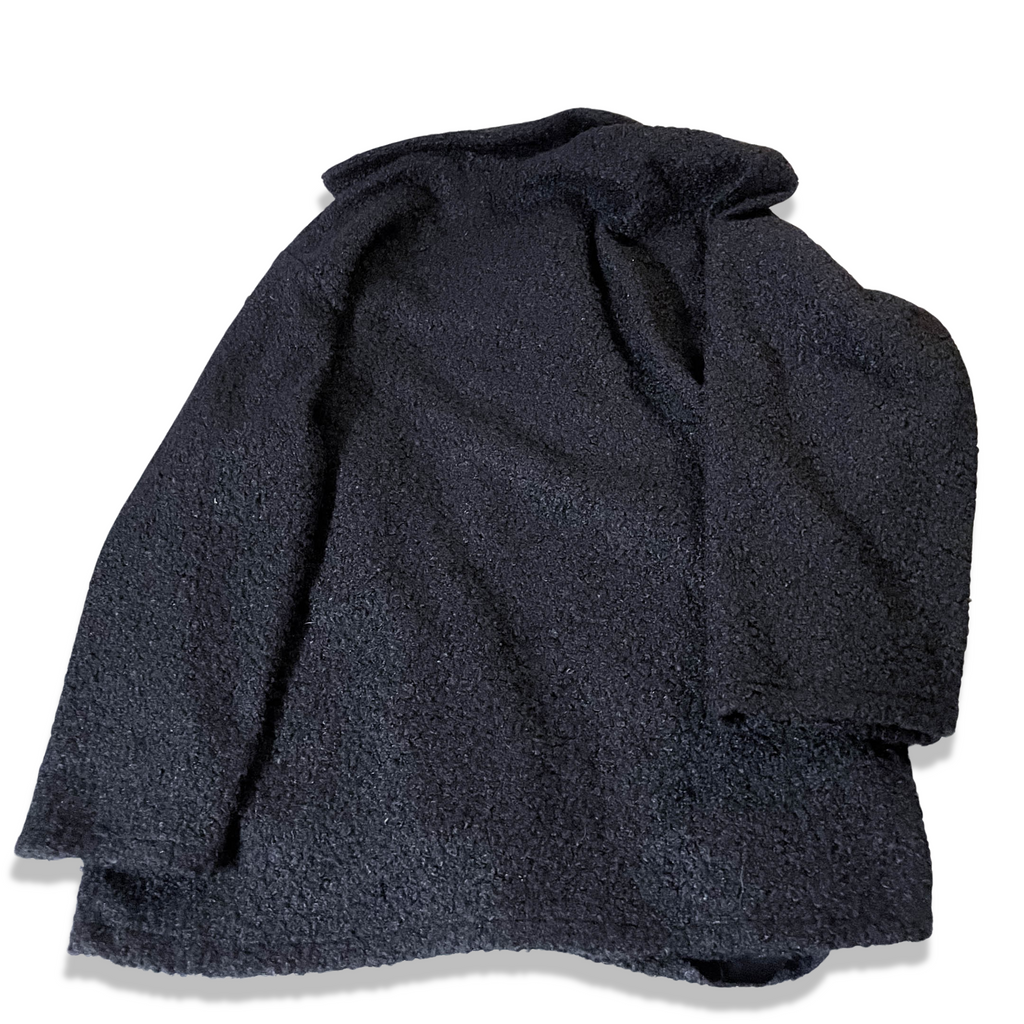 Vintage Women's made in Italy light weight fleece black jacket in L