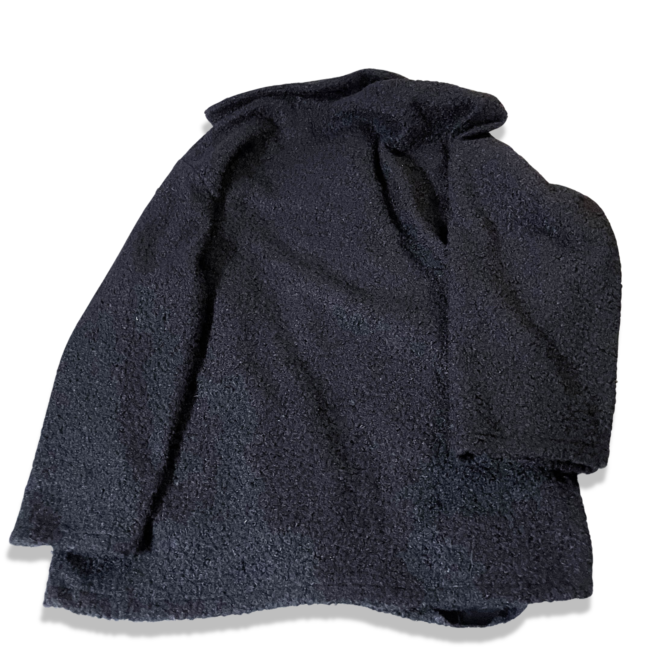 Vintage Women's made in Italy light weight fleece black jacket in L