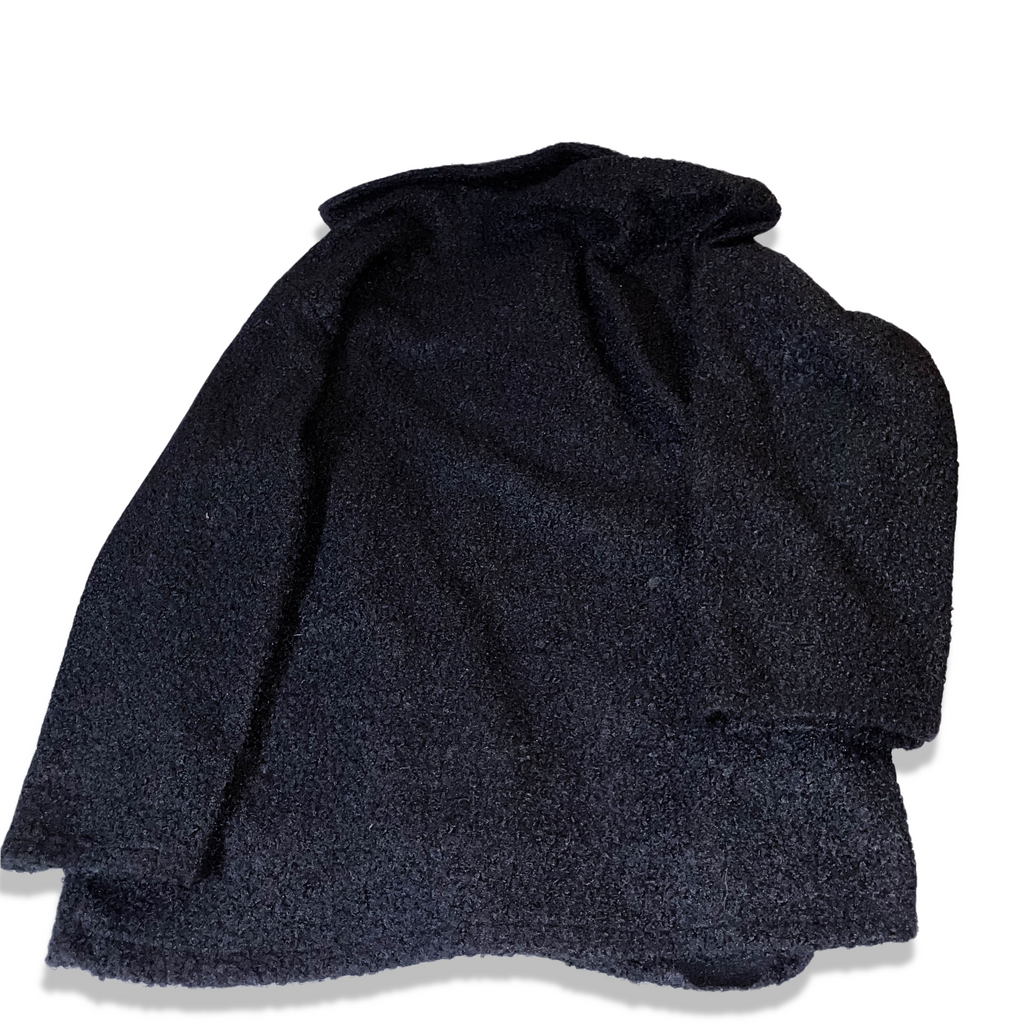 Vintage Women's made in Italy light weight fleece black jacket in L