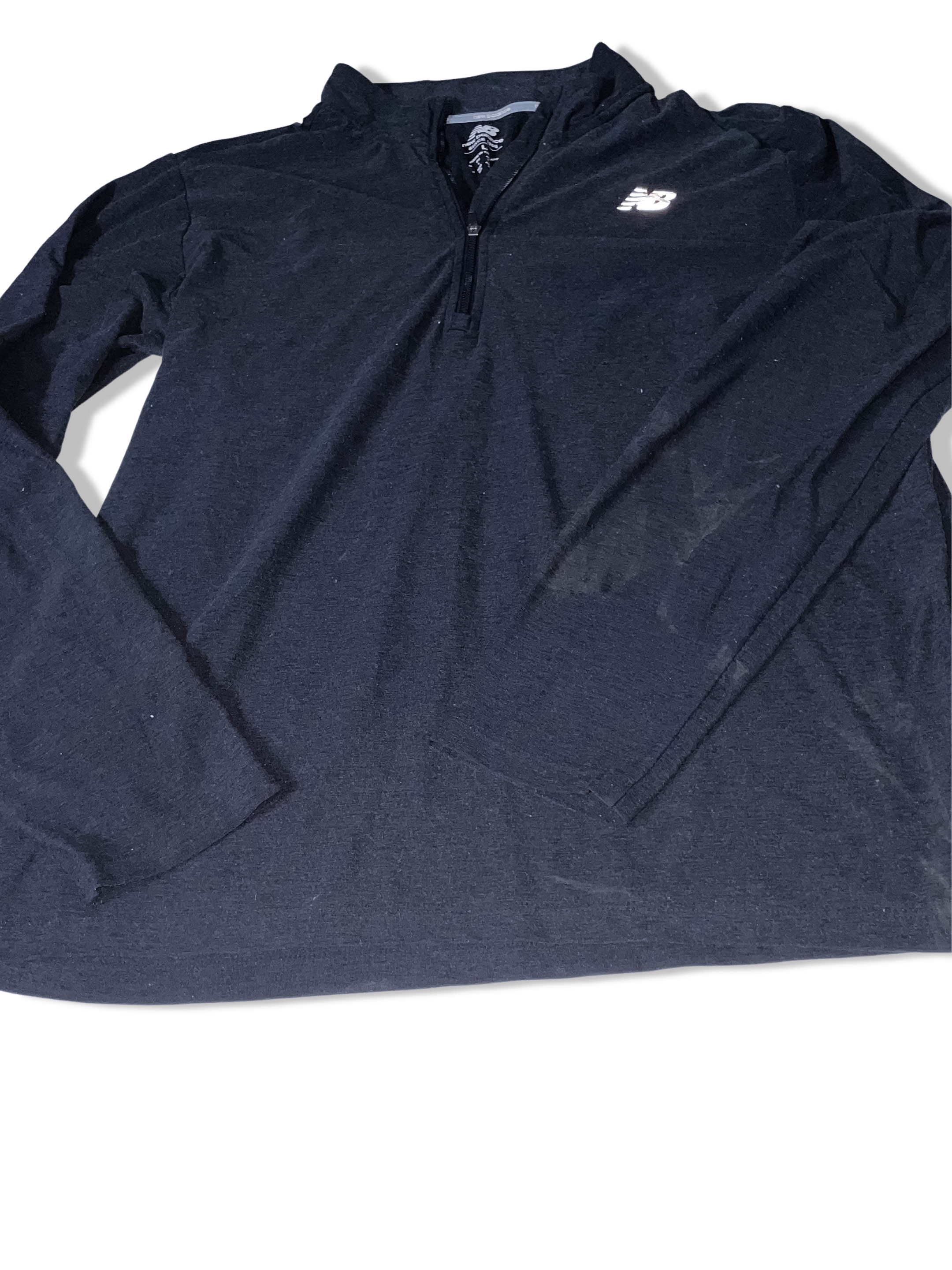 Vintage Black New Balance Fleece 1/4 zip up long sleeve large sweatshirt
