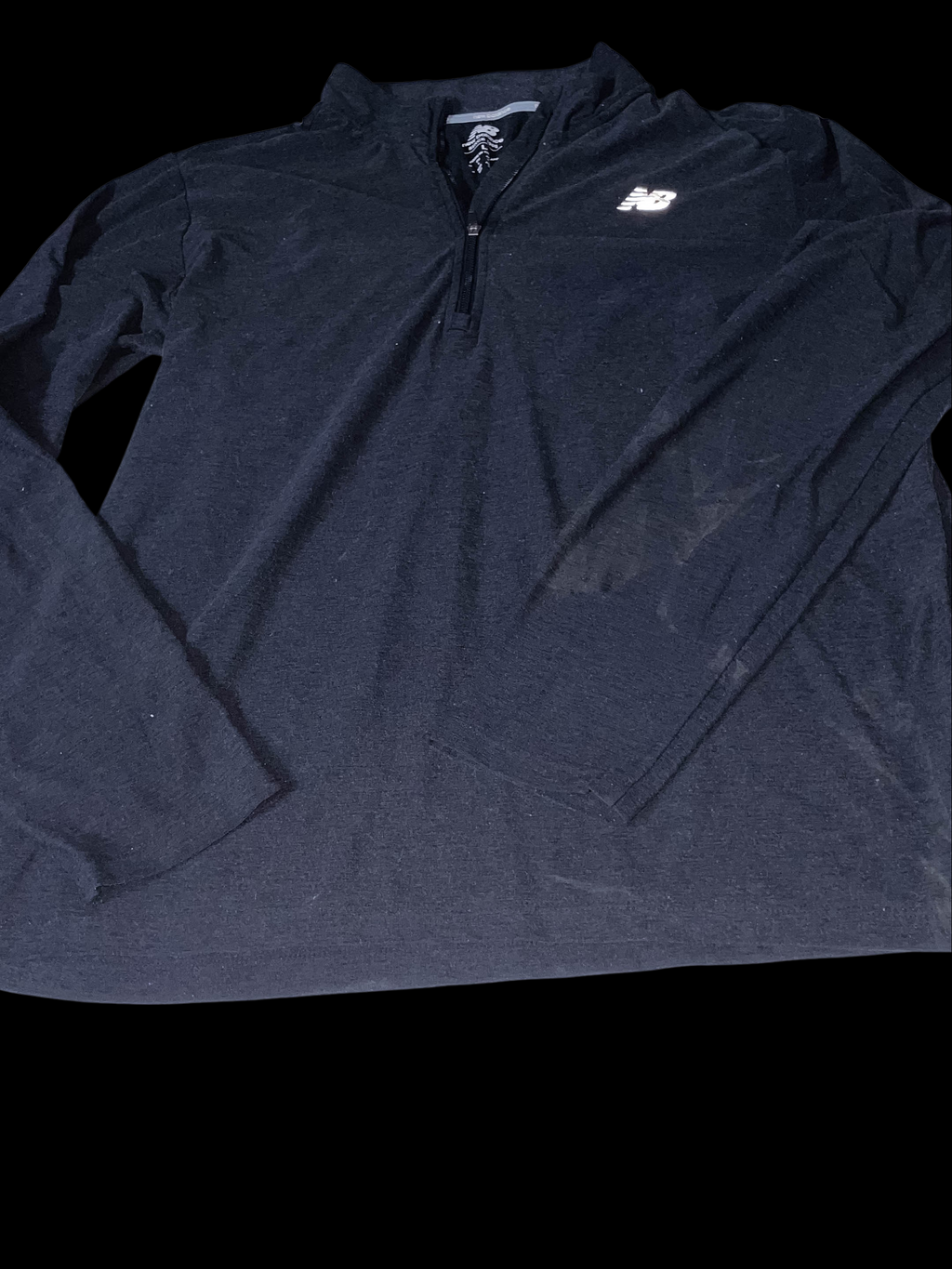 Vintage Black New Balance Fleece 1/4 zip up long sleeve large sweatshirt