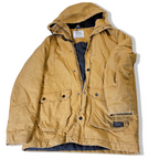 DB supply womens military cotton outershell cream hoodie coat jacket in M | 3644