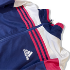 Vintage Adidas men's blue full zip track top in M