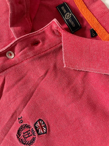 Vintage Red Henri Lloyd custom fit small polo shirt