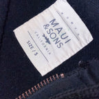 Vintage Maui & sons womens black full zip small hoodie jacket