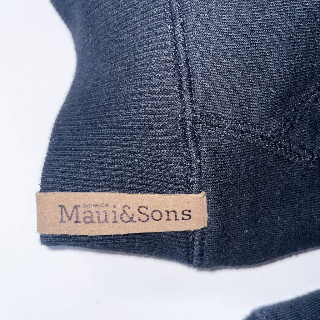 Vintage Maui & sons womens black full zip small hoodie jacket