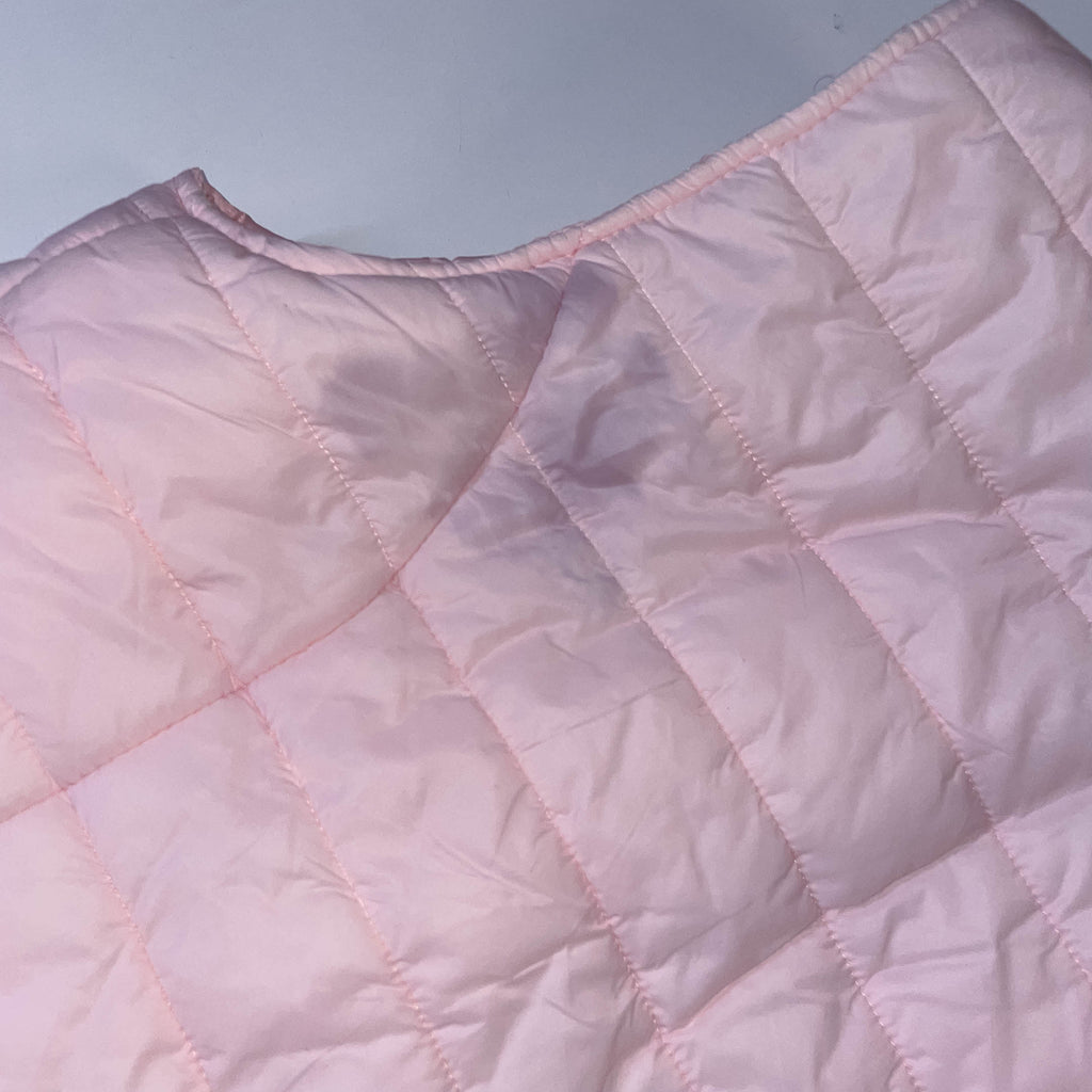 Vintage women's Kiwi Saint tropez pink puffer padded sleeveless jacket in M