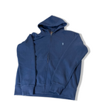 Vintage Marco Polo Italia Navy mens full zip hoodie in XL with new Tag 