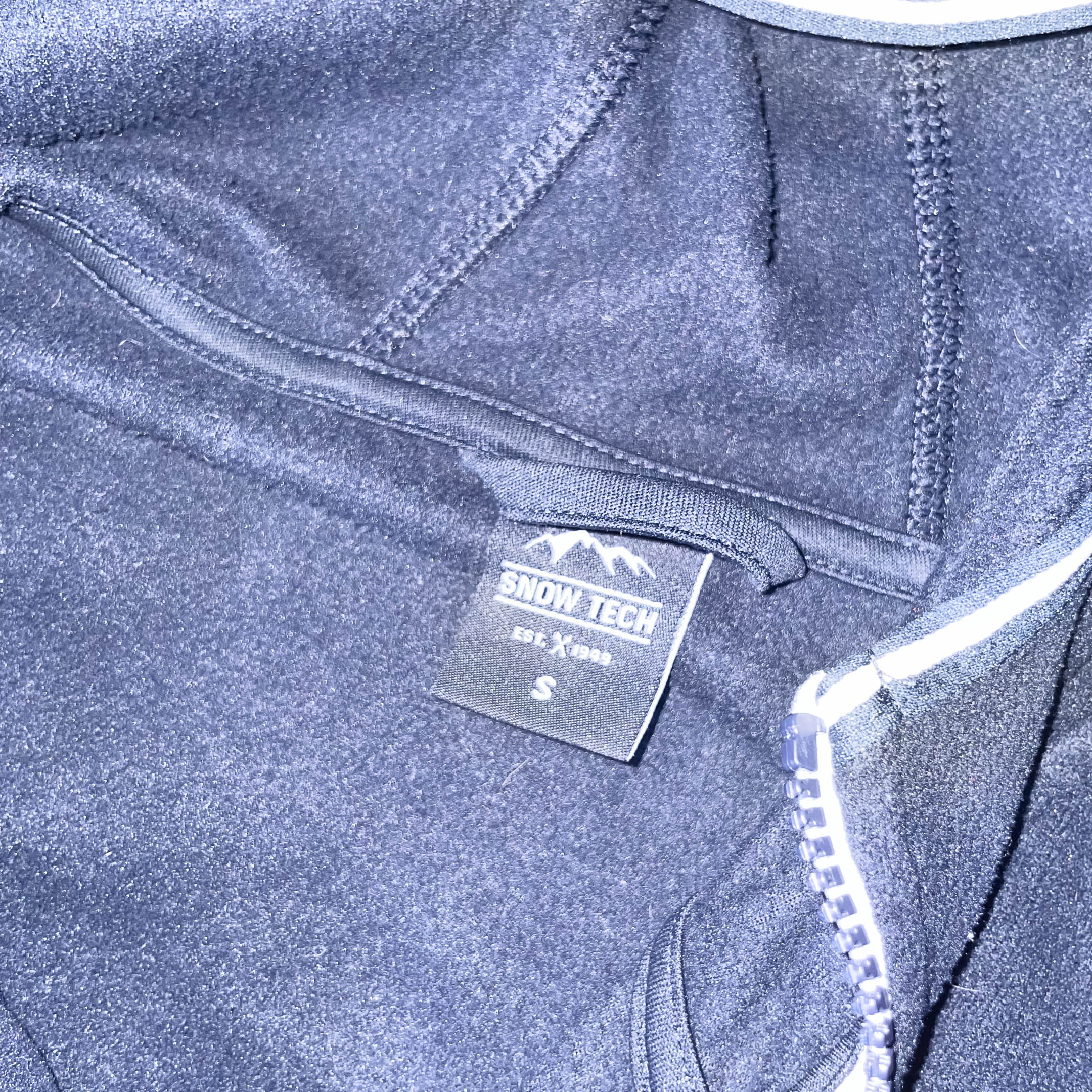 Vintage Snowtech fleece navy full zip small hoodie