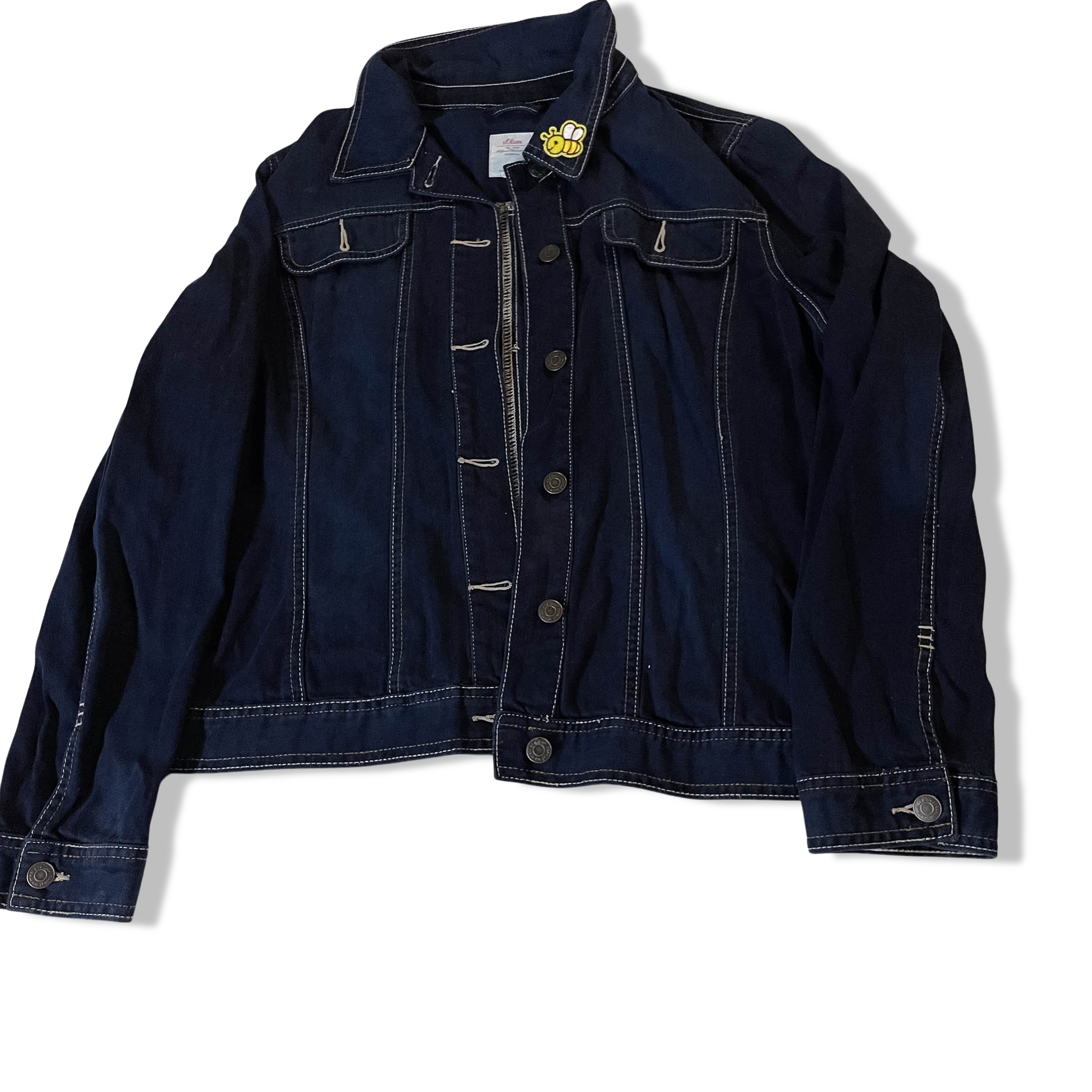 Vintage S.Oliver blue womens trucker denim medium jacket