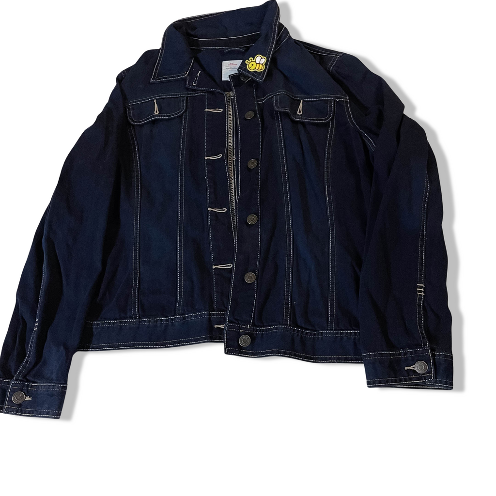 Vintage S.Oliver blue womens trucker denim medium jacket