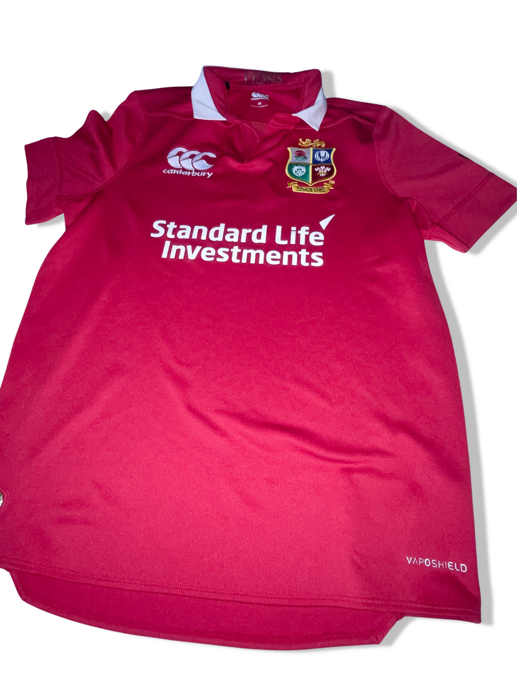 Vintage Canterbury British and Irish Lions Home Rugby Union Red Shirt 2019 Size M