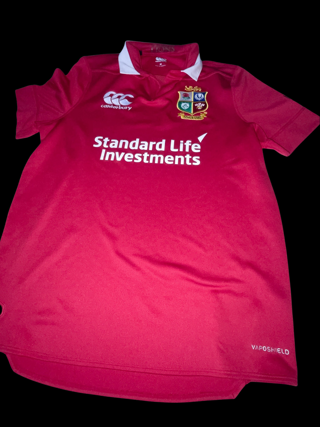 Vintage Canterbury British and Irish Lions Home Rugby Union Red Shirt 2019 Size M