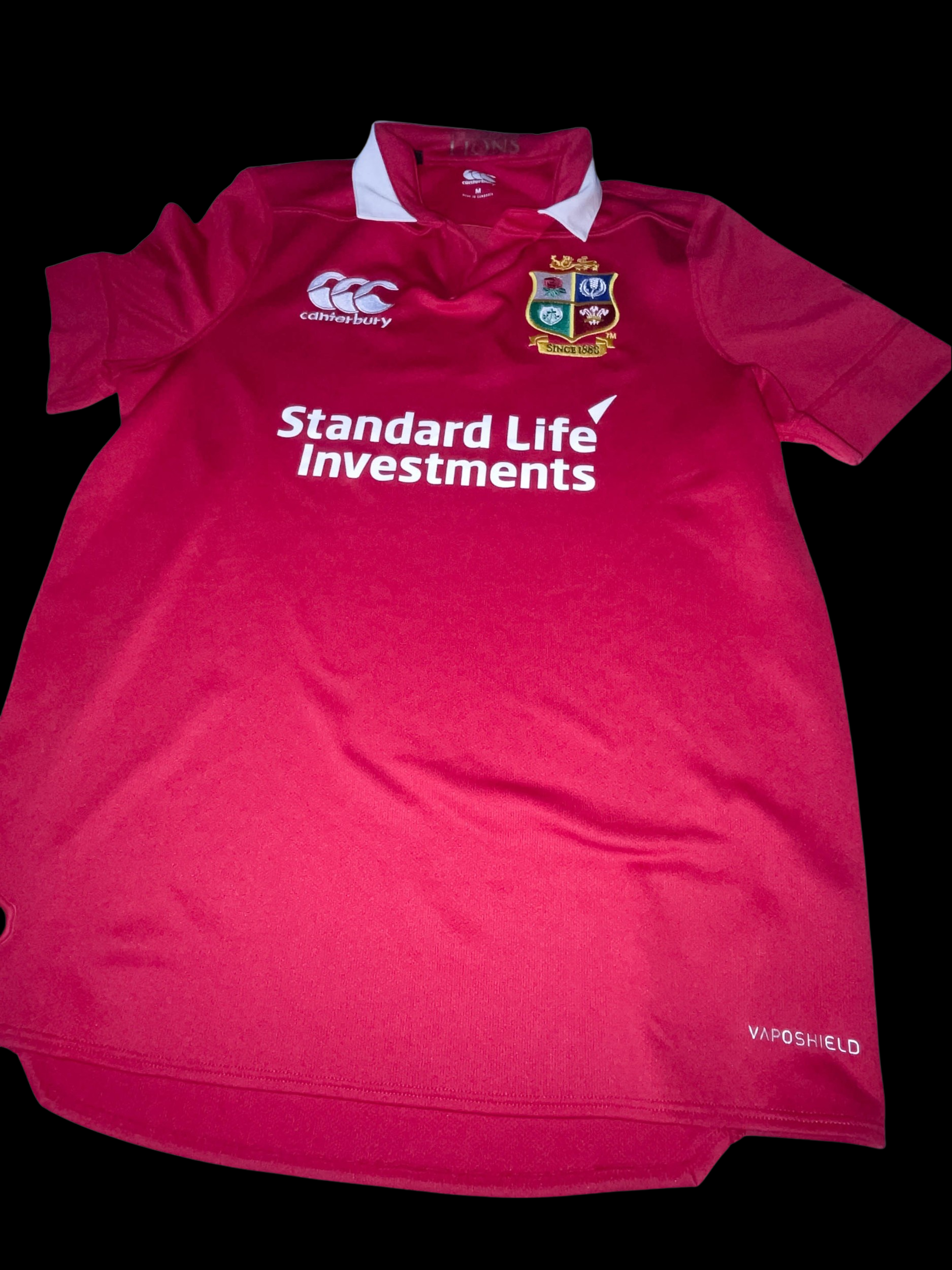 Vintage Canterbury British and Irish Lions Home Rugby Union Red Shirt 2019 Size M