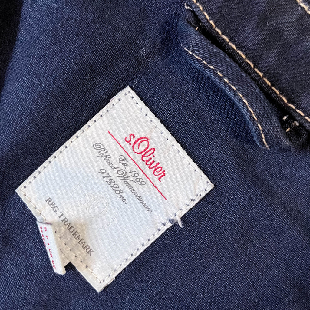 Vintage S.Oliver blue womens trucker denim medium jacket