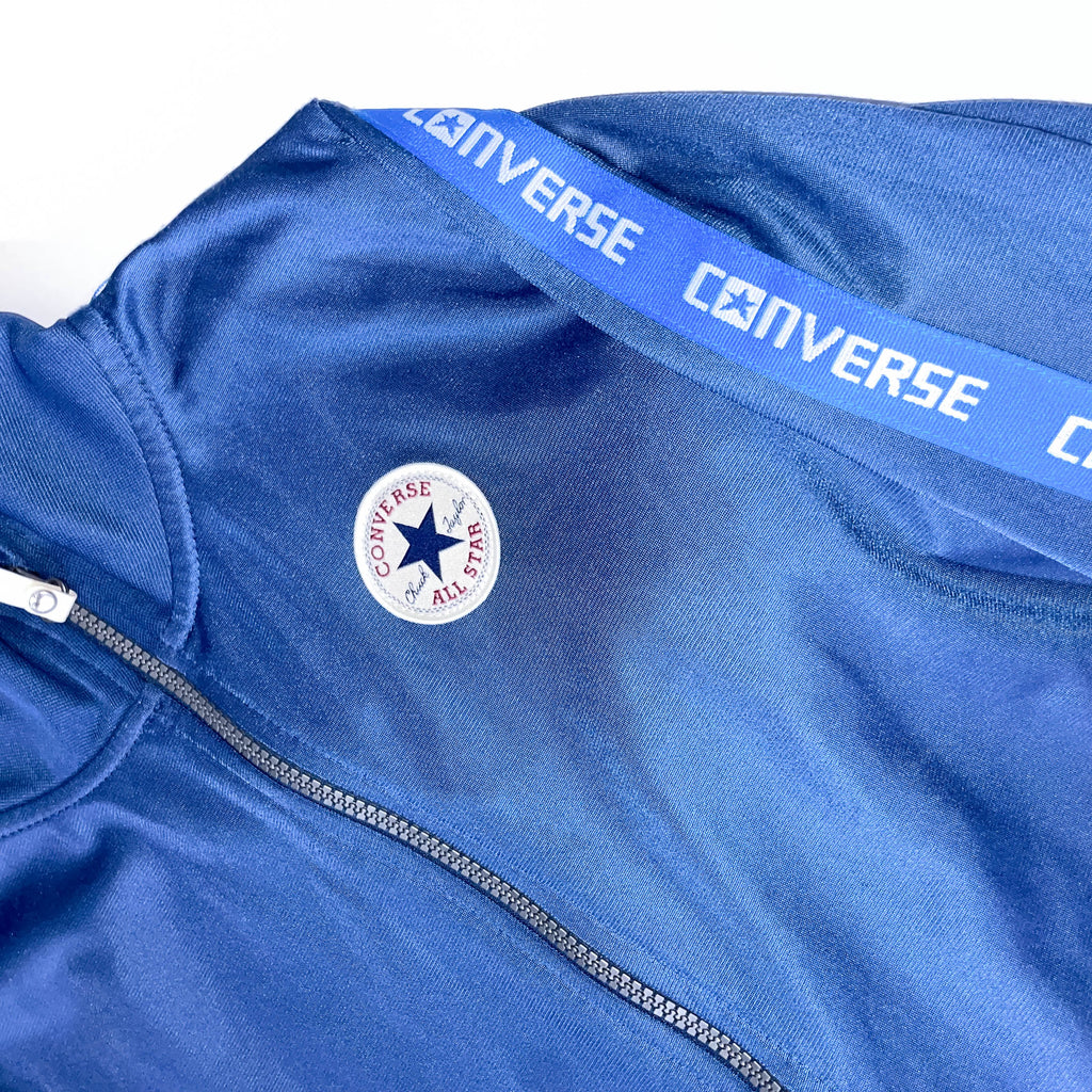Vintage Blue Converse small full zip high neck windbreaker jacket