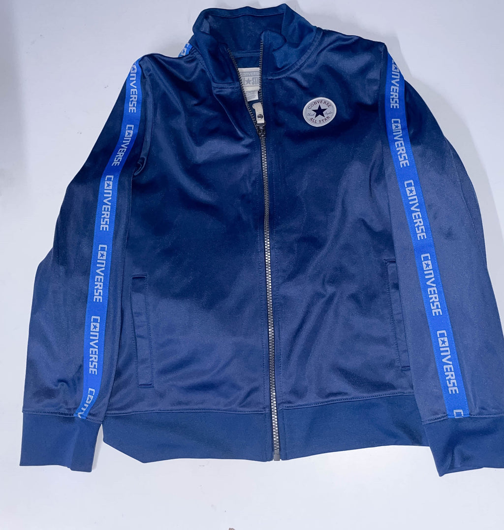 Vintage Blue Converse small full zip high neck windbreaker jacket