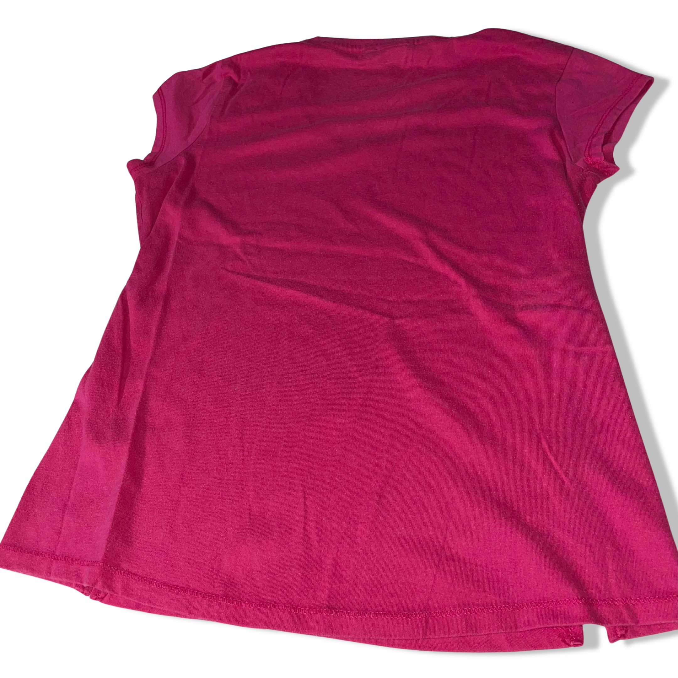 Vintage womens pink LA Gear V-neck short sleeve tees uk 14
