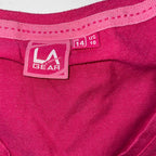 Vintage womens pink LA Gear V-neck short sleeve tees uk 14