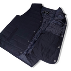 Vintage Pturn mens padded quilted black sleeveless jacket size L