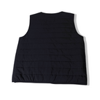 Vintage Pturn mens padded quilted black sleeveless jacket size L