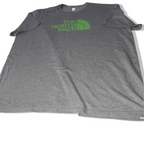Vintage The north face big logo grey short sleeve tees XXL