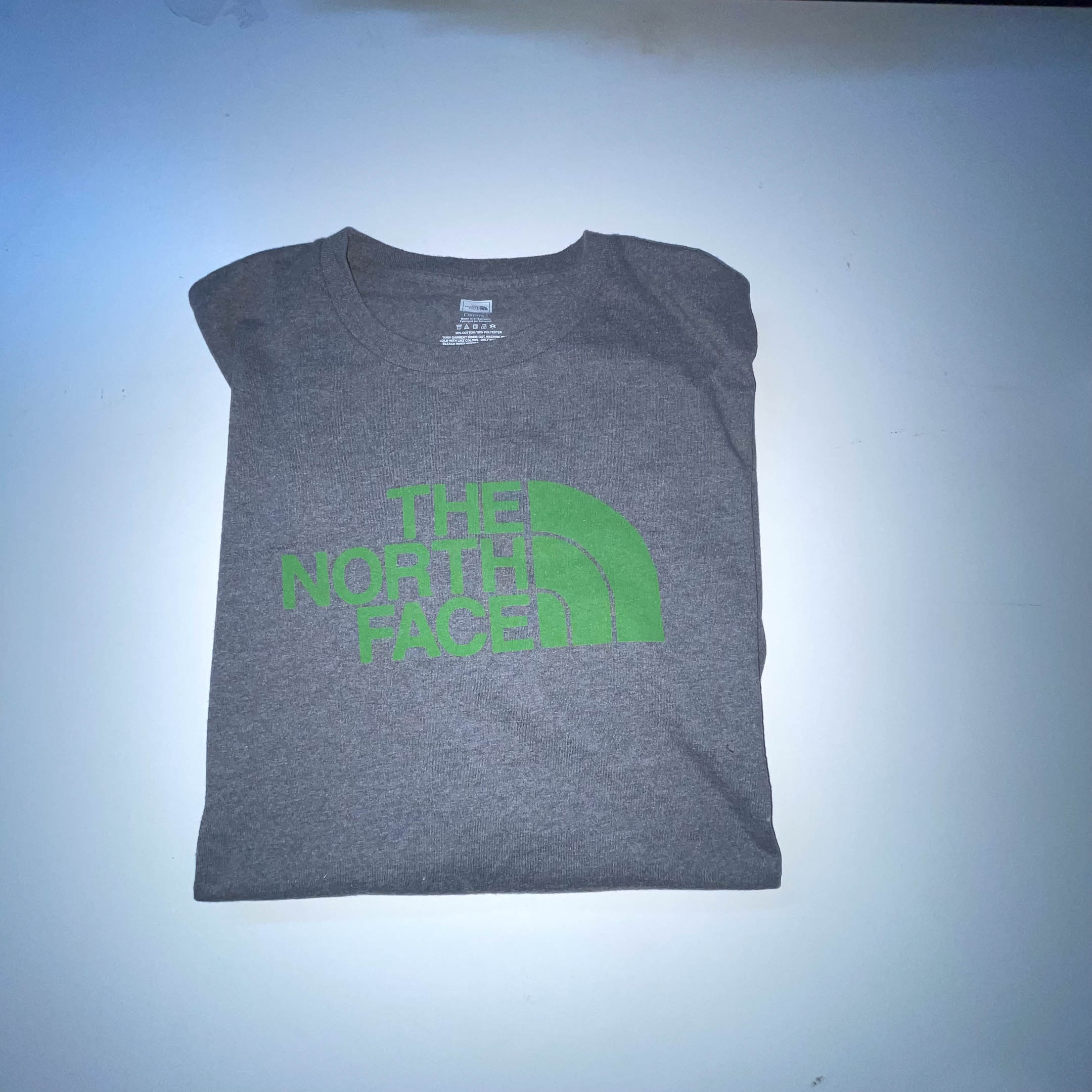 Vintage The north face big logo grey short sleeve tees XXL