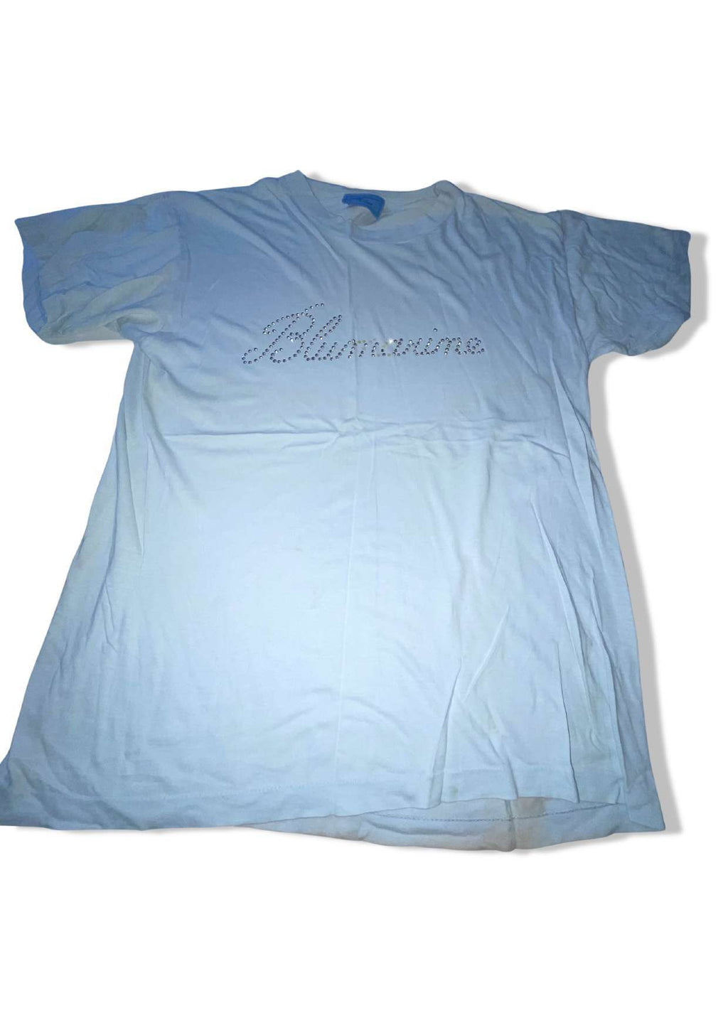 Vintage Blumarine studded print womens large blue short sleeve tees
