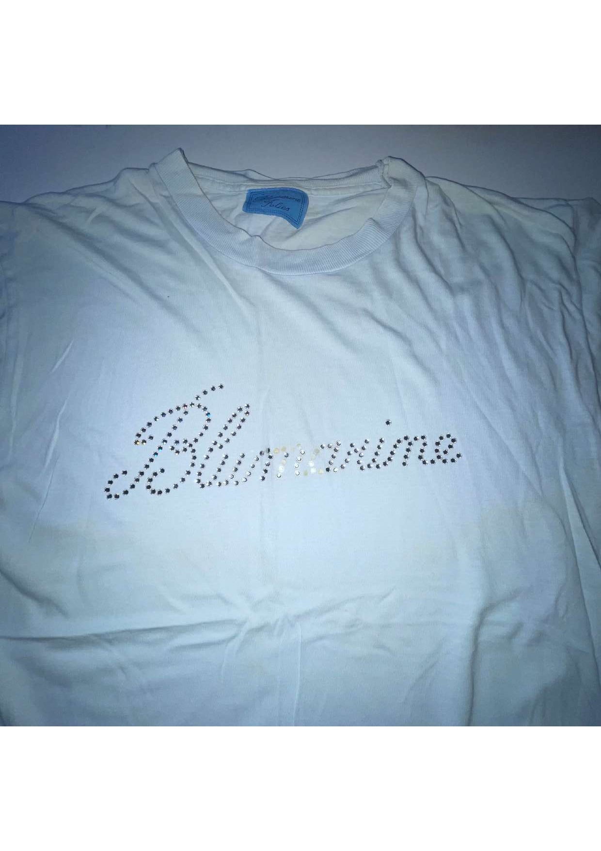 Vintage Blumarine studded print womens large blue short sleeve tees