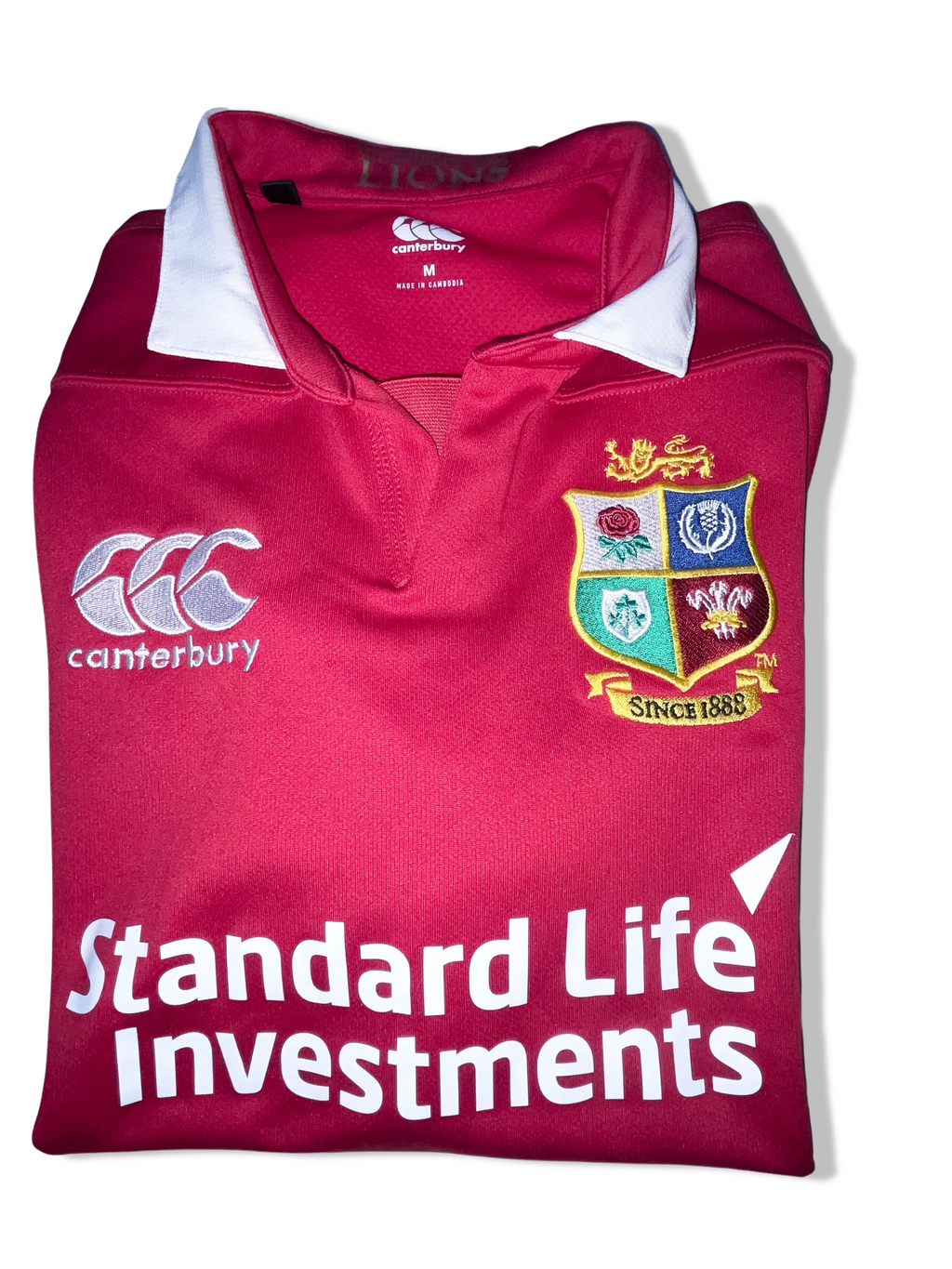 Vintage Canterbury British and Irish Lions Home Rugby Union Red Shirt 2019 Size M